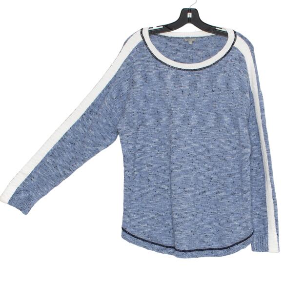 T by Talbots Sweater Minimalist Coastal Sporty Casual Streetwear Stripe Blue XL - Picture 5 of 5